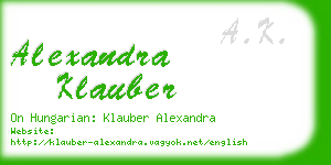 alexandra klauber business card